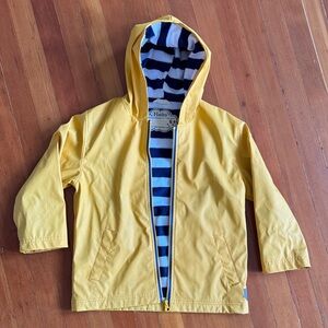Kids Harley Yellow Jacket with Blue Striped terry cloth lining